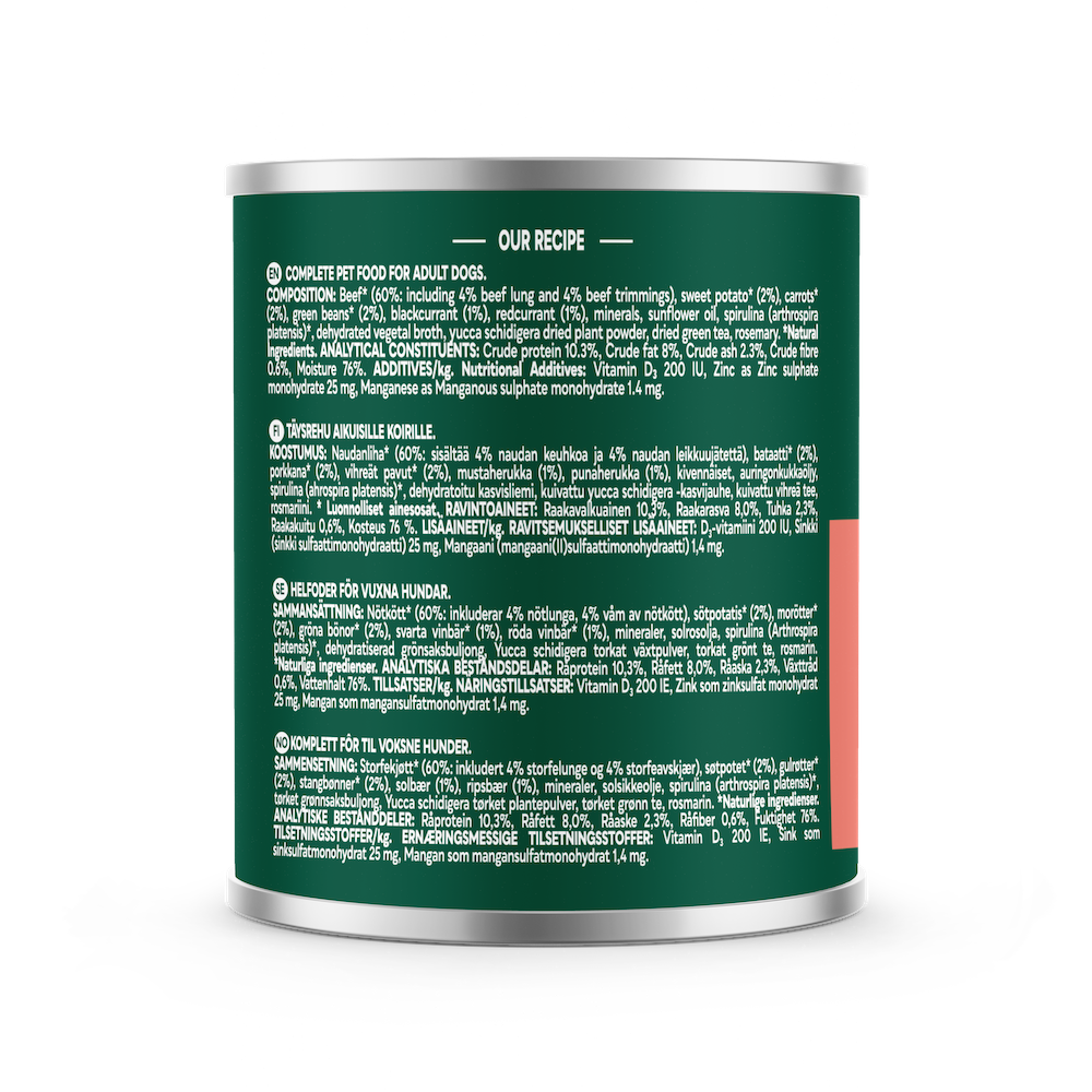 NATURES MENU COUNTRY HUNTER CANS BEEF WITH SUPERFOODS FOR ADULT DOGS 600G - Image 3