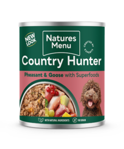 NATURES MENU COUNTRY HUNTER CANS PHEASANT AND GOOSE WITH SUPERFOODS FOR ADULT DOGS 600G