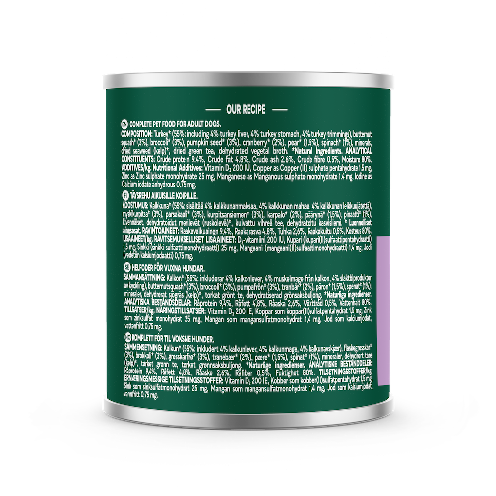 NATURES MENU COUNTRY HUNTER CANS FARM REARED TURKEY WITH SUPERFOODS FOR ADULT DOGS 600G - Image 4