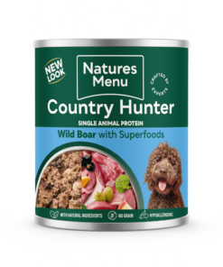 NATURES MENU  COUNTRY HUNTER CANS WILD BOAR WITH SUPERFOODS FOR ADULT DOGS 600G