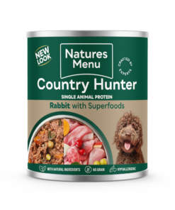 NATURES MENU COUNTRY HUNTER CANS RABBIT WITH SUPERFOODS FOR ADULT DOGS 600G