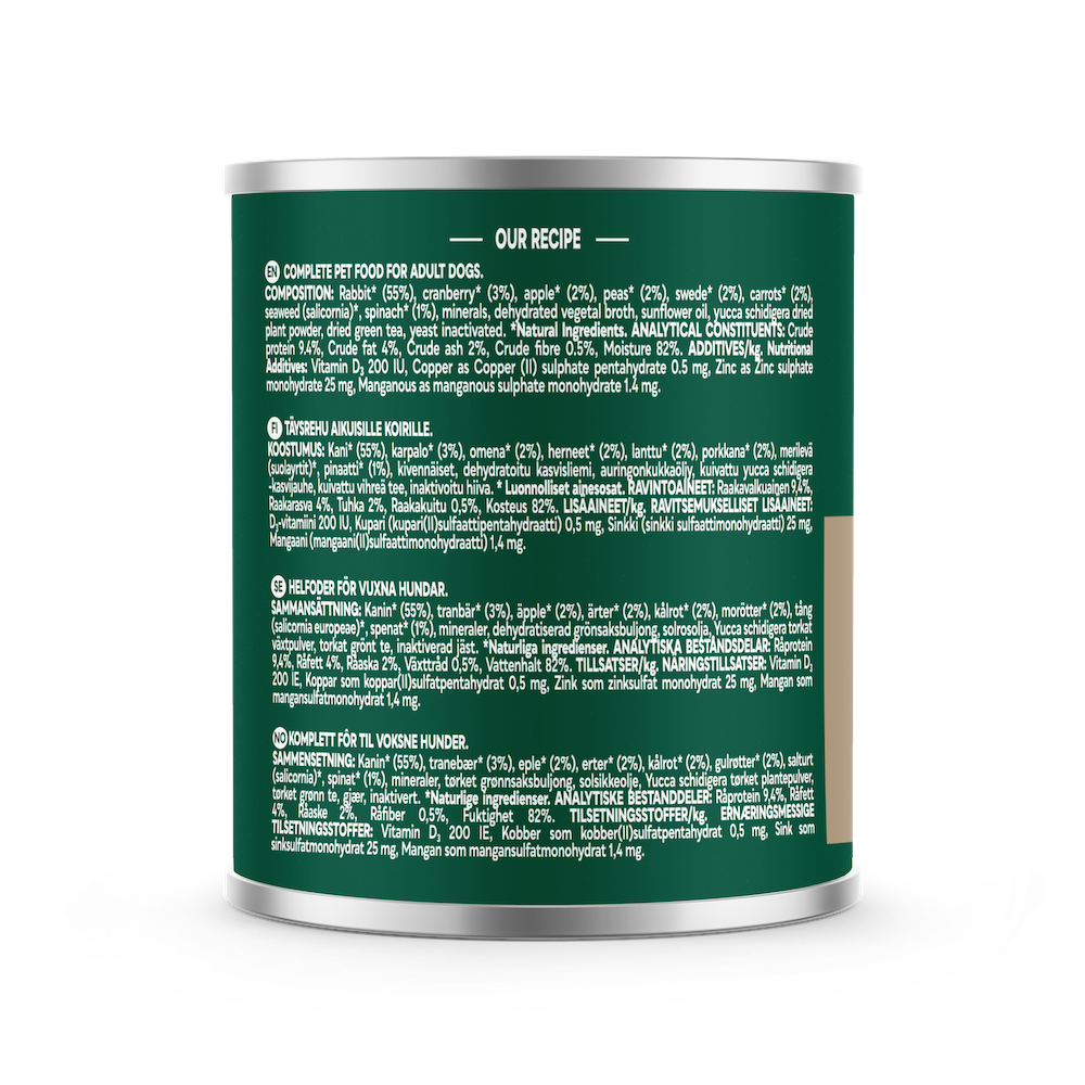 NATURES MENU COUNTRY HUNTER CANS RABBIT WITH SUPERFOODS FOR ADULT DOGS 600G - Image 4