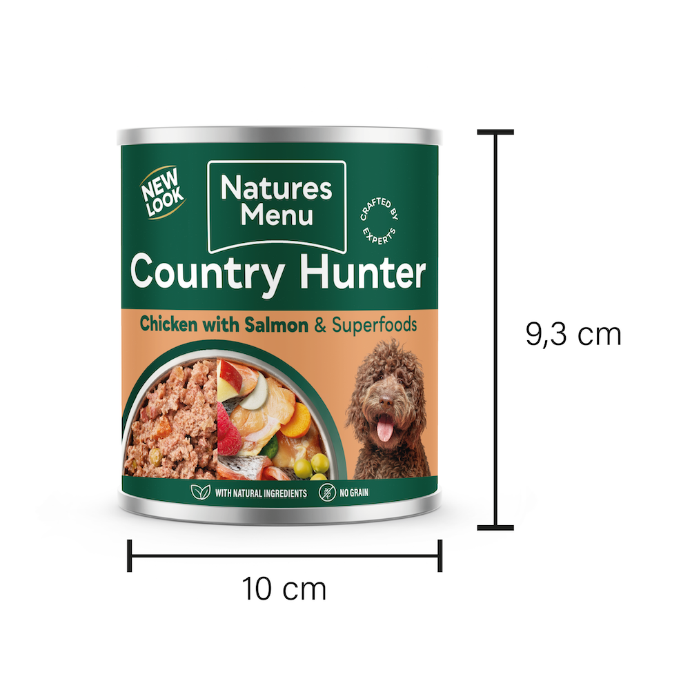NATURES MENU COUNTRY HUNTER CANS SALMON AND CHICKEN WITH SUPERFOODS FOR ADULT DOGS 600G - Image 5