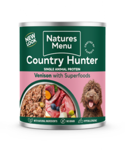NATURES MENU COUNTRY HUNTER CANS WILD VENISON WITH SUPERFOOD CANS FOR ADULT DOGS 600G