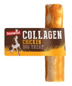 Rosewood chicken collagen stick chew with label