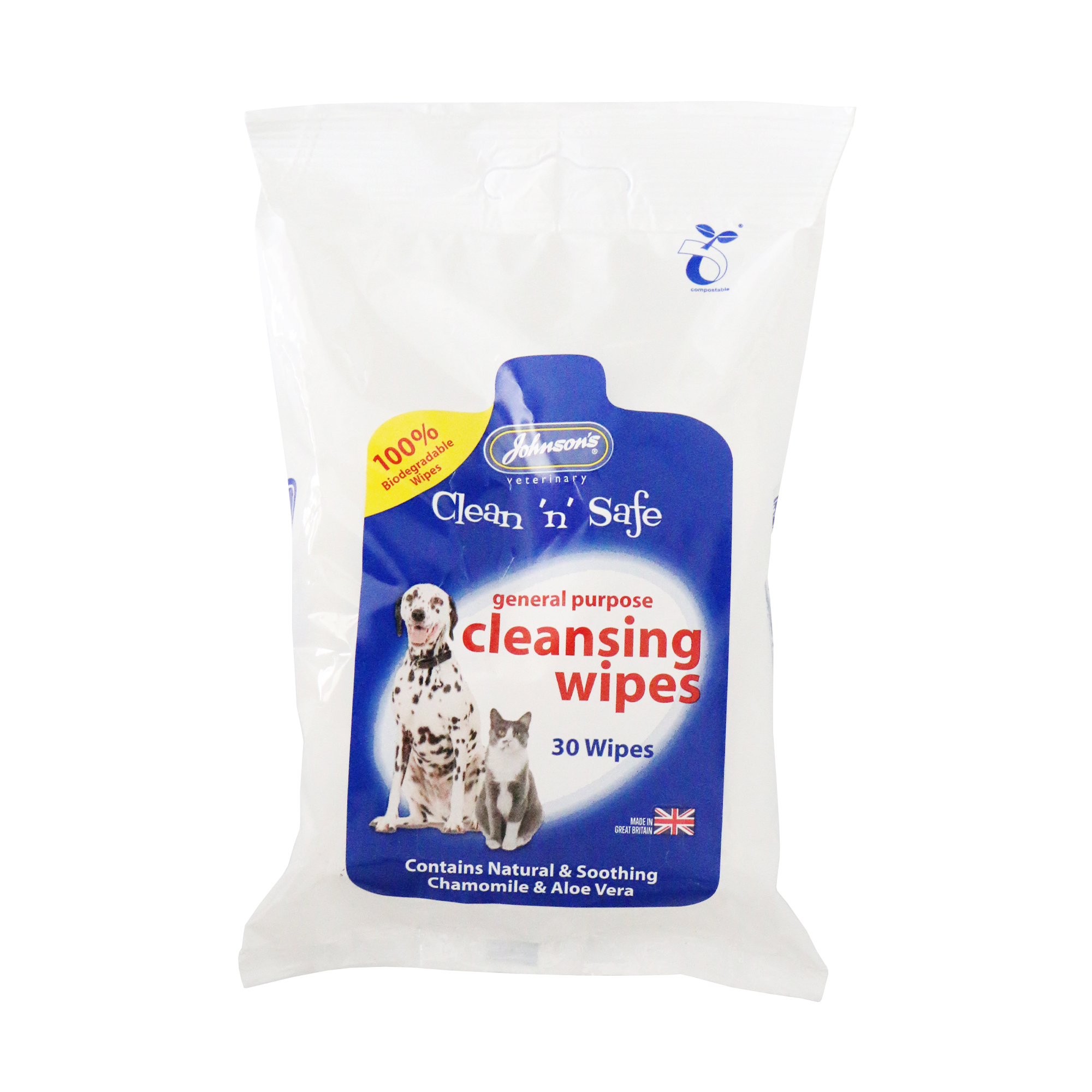 cleaan n safe cleansing wipes front