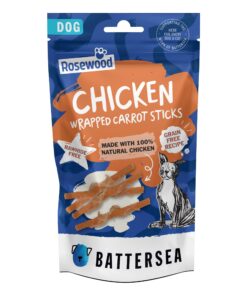 Battersea Chicken Wrapped Carrot Sticks front