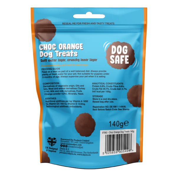 Choc Orange Crunchy Balls for Dogs back