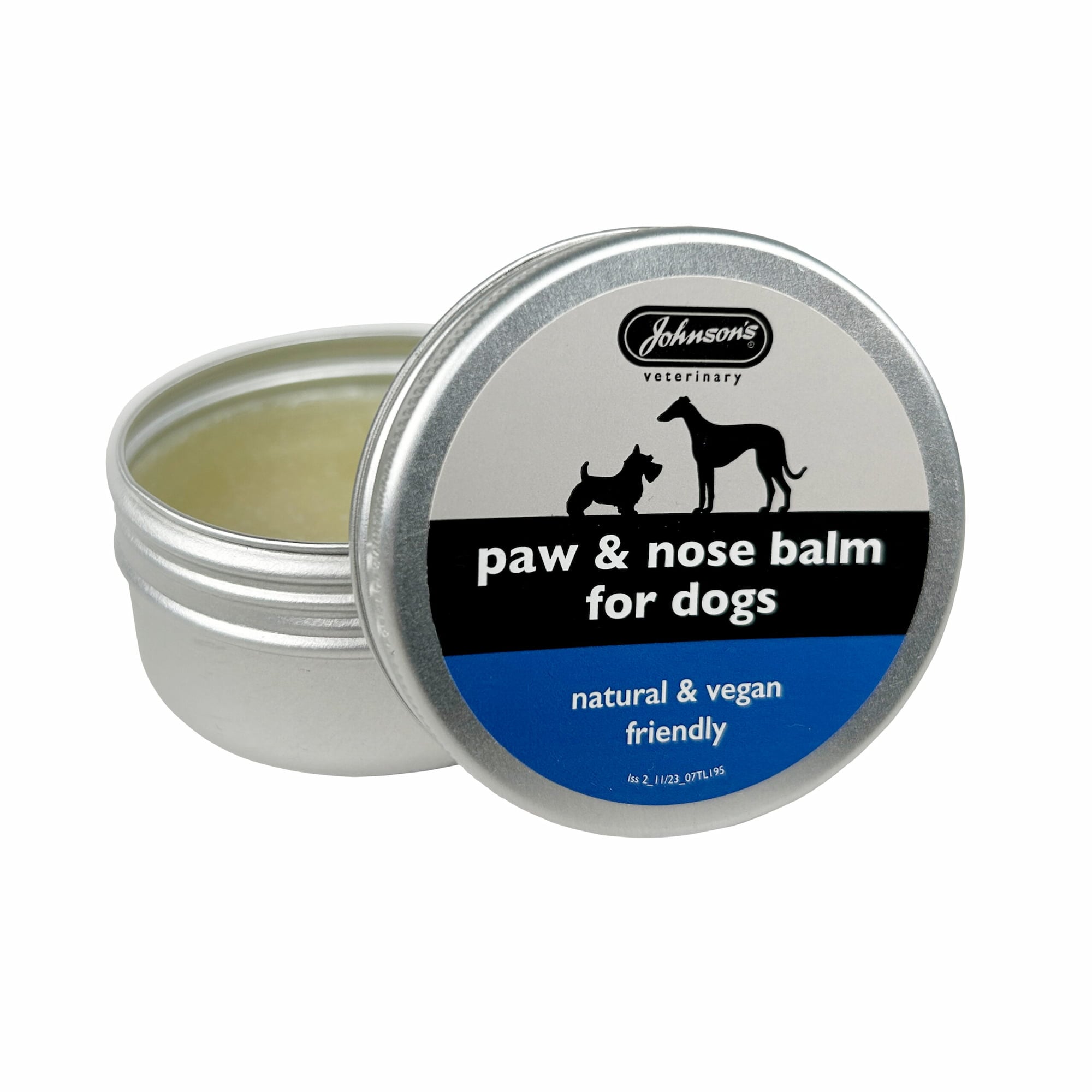 Johnsons veterinary paw & nose balm for dogs front open