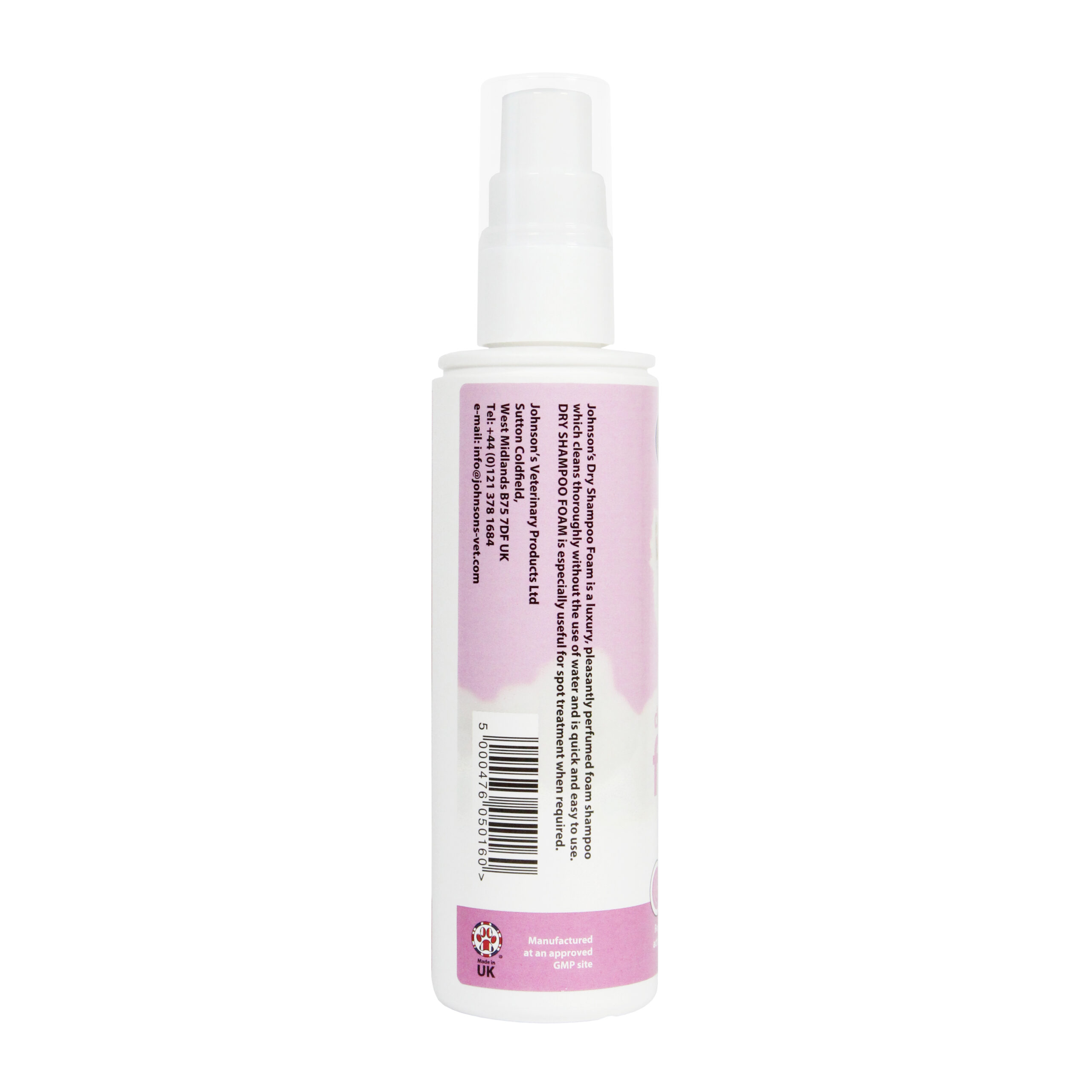 Johnson’s Dry Shampoo Foam back2