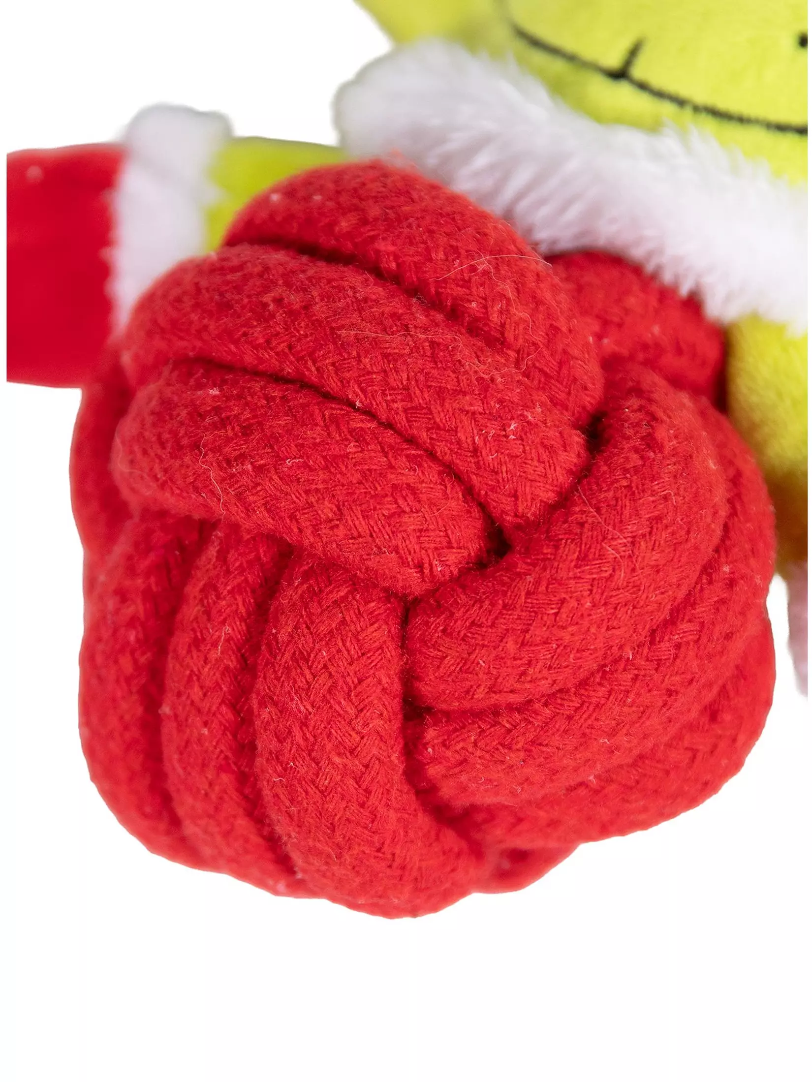 Grinch Rope Ball Body Toy Close up